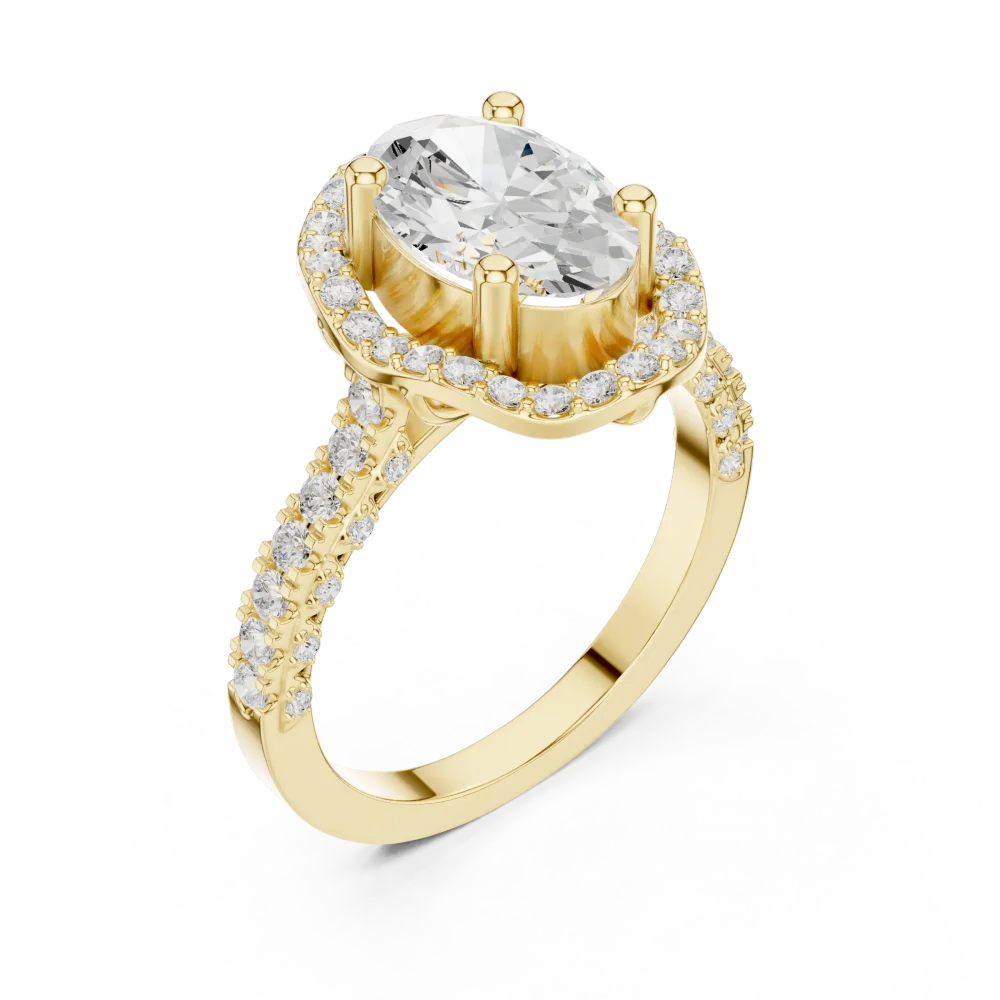 Discover the elegance of our oval-cut Solitaire engagement ring. Featuring brilliant DIAMEUR lab-grown diamonds, it is the perfect modern classic.