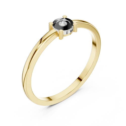 Essence Round Brilliant Minimalist Band Ring