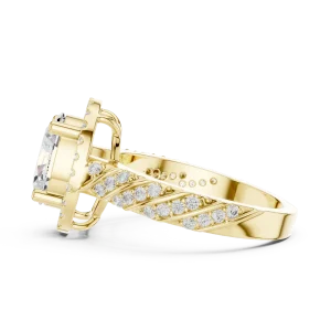 Ethereal Oval Cut Halo Solitaire Ring - Image 4