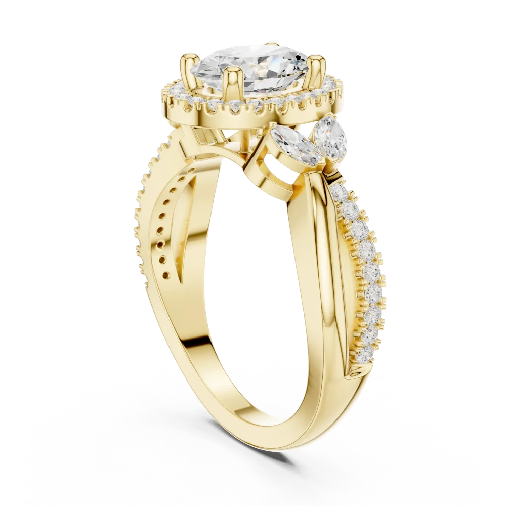 Luminary Oval Solitaire Halo Engagement Ring - Image 3