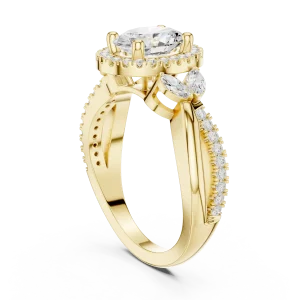 Luminary Oval Solitaire Halo Engagement Ring - Image 3