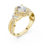 Luminary Oval Solitaire Halo Engagement Ring