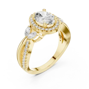 Luminary Oval Solitaire Halo Engagement Ring
