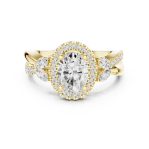 Luminary Oval Solitaire Halo Engagement Ring - Image 2