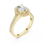 Lumina Oval Cut Halo Solitaire Ring