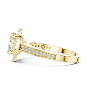 Lumina Oval Cut Halo Solitaire Ring - Image 4