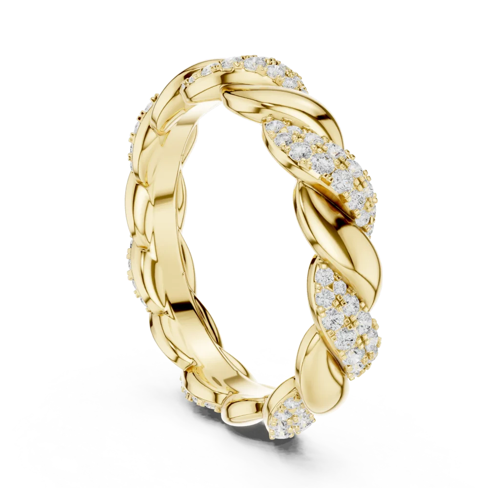 Infinite Radiance Twisted Pavé Band - Image 3