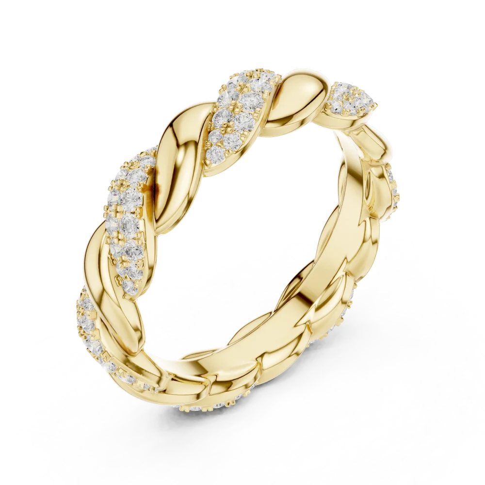 Discover the Infinite Radiance Band, featuring meticulously pavé-set DIAMEUR diamonds. Elevate your style with this modern, elegant stackable ring.
