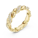 Infinite Radiance Twisted Pavé Band