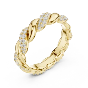 Infinite Radiance Twisted Pavé Band