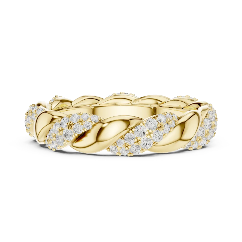 Infinite Radiance Twisted Pavé Band - Image 4