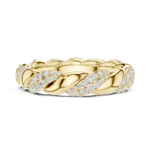 Infinite Radiance Twisted Pavé Band - Image 4