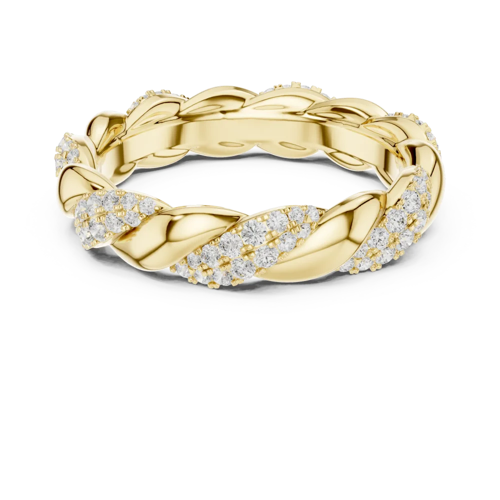 Infinite Radiance Twisted Pavé Band - Image 2