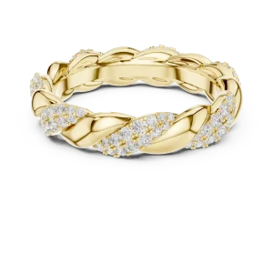 Infinite Radiance Twisted Pavé Band - Image 2