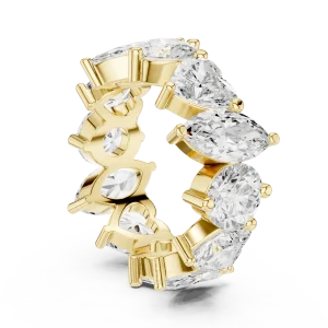 Ethereal Marquise and Heart Solitaire Eternity Band - Image 3