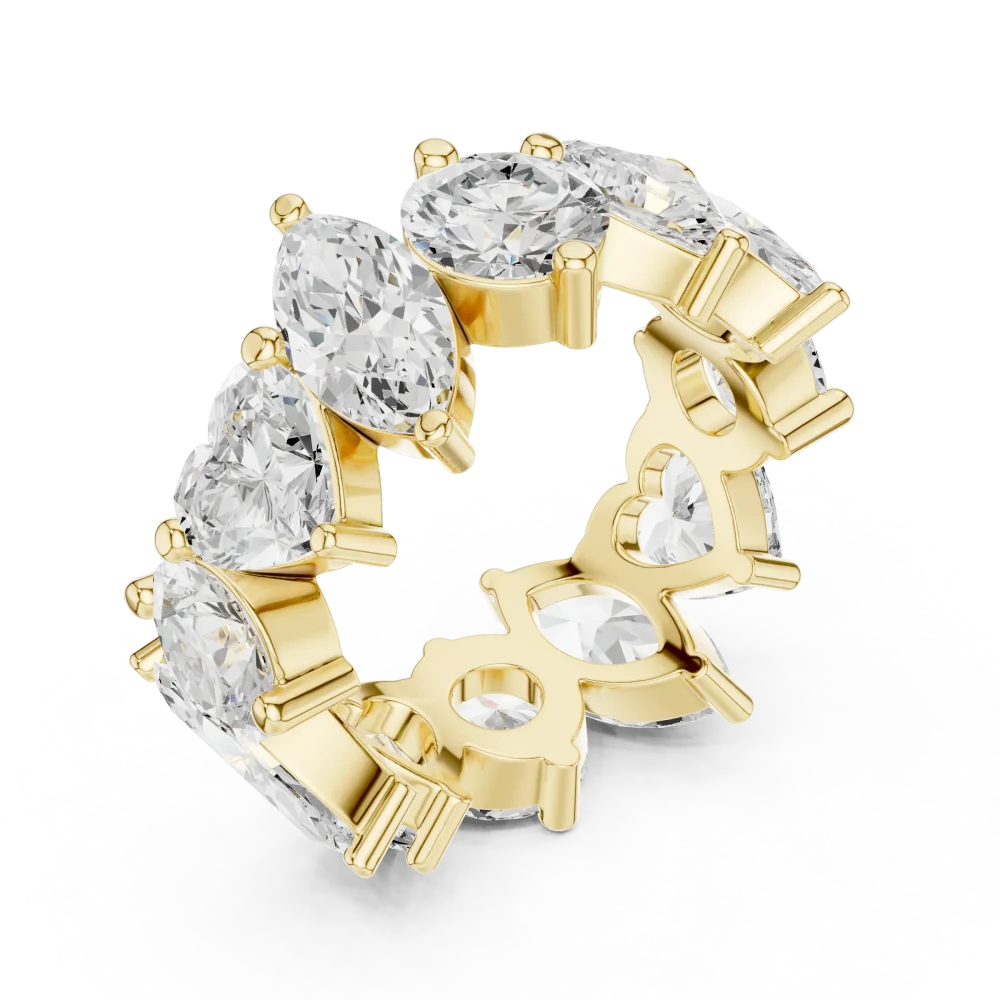 Experience the radiant allure of this Solitaire eternity band, featuring brilliant-cut DIAMEUR diamonds. Elevate your collection with sustainable luxury.