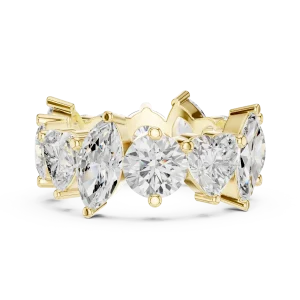 Ethereal Marquise and Heart Solitaire Eternity Band - Image 4
