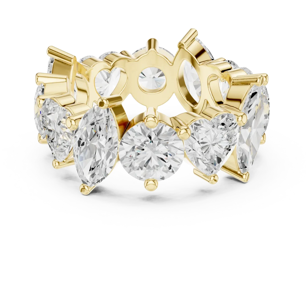 Ethereal Marquise and Heart Solitaire Eternity Band - Image 2