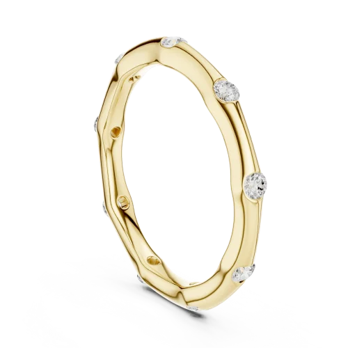 Linear Round Brilliant Bezel-Set Eternity Band - Image 3