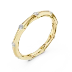 Linear Round Brilliant Bezel-Set Eternity Band