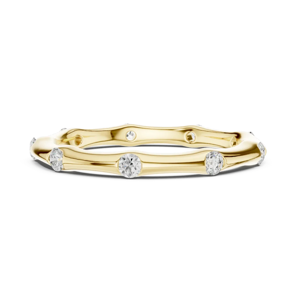Linear Round Brilliant Bezel-Set Eternity Band - Image 4