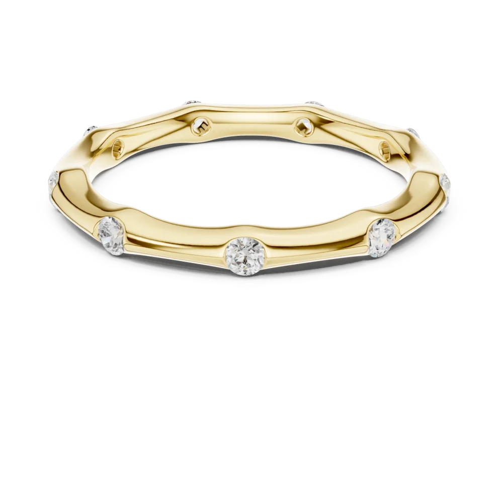 Linear Round Brilliant Bezel-Set Eternity Band - Image 2