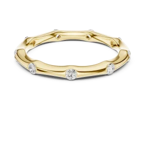 Linear Round Brilliant Bezel-Set Eternity Band - Image 2
