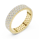 Infinite Radiance Triple Row Round Brilliant Pavé-Set Band