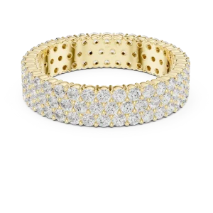 Infinite Radiance Triple Row Round Brilliant Pavé-Set Band - Image 2
