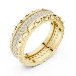 Luminous Pavé Round Brilliant Linear Band