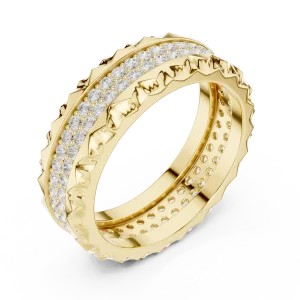 Luminous Pavé Round Brilliant Linear Band