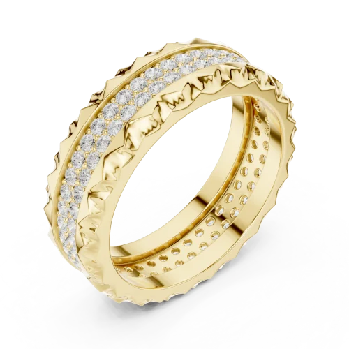 Luminous Pavé Round Brilliant Linear Band