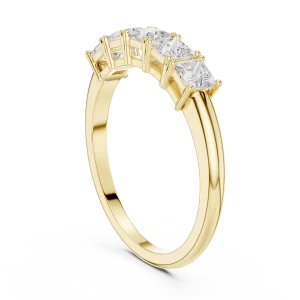 Linear Princess Cut Five-Stone Diamond Band - Image 3