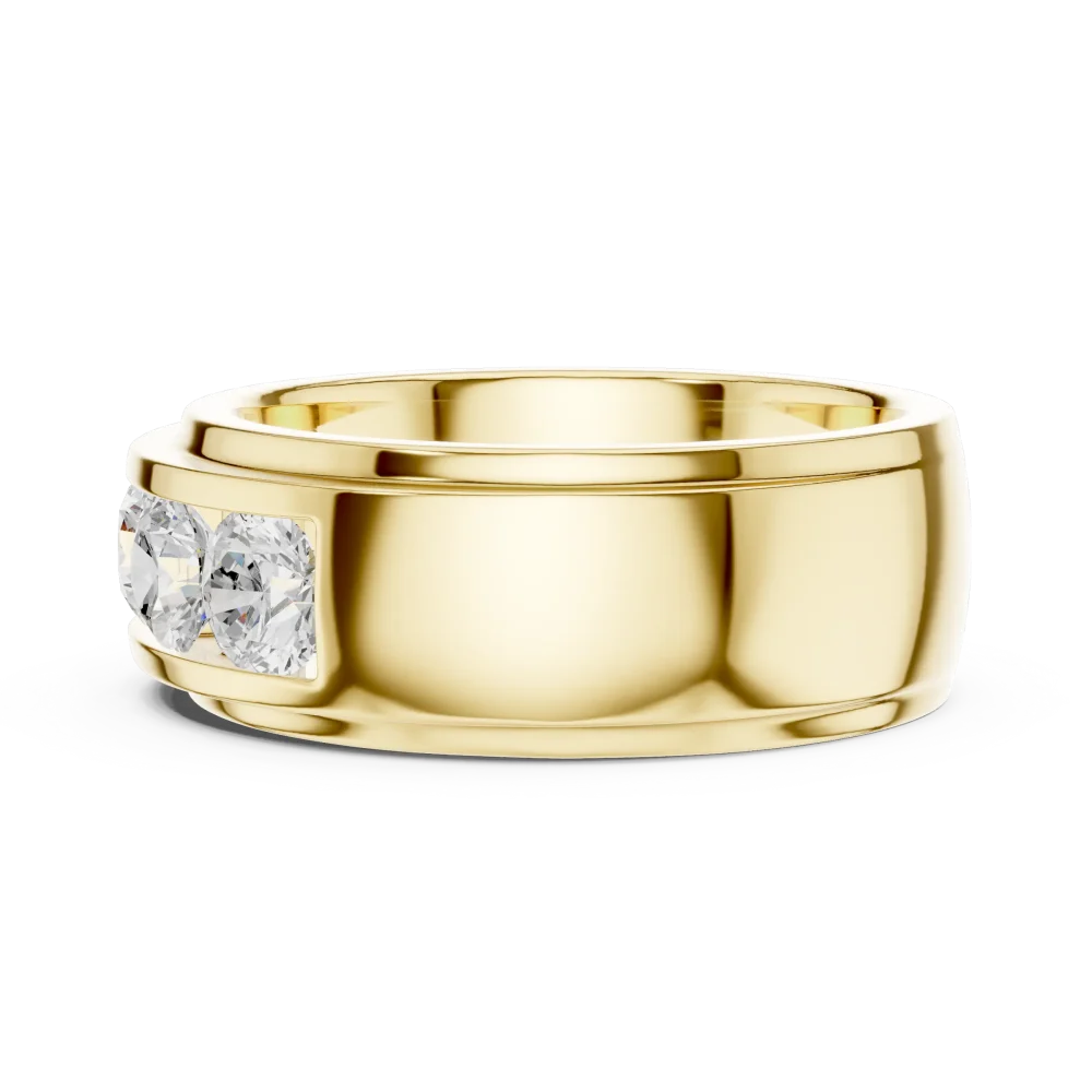 Linear Round Brilliant Five-Stone Channel Set Band - Image 4