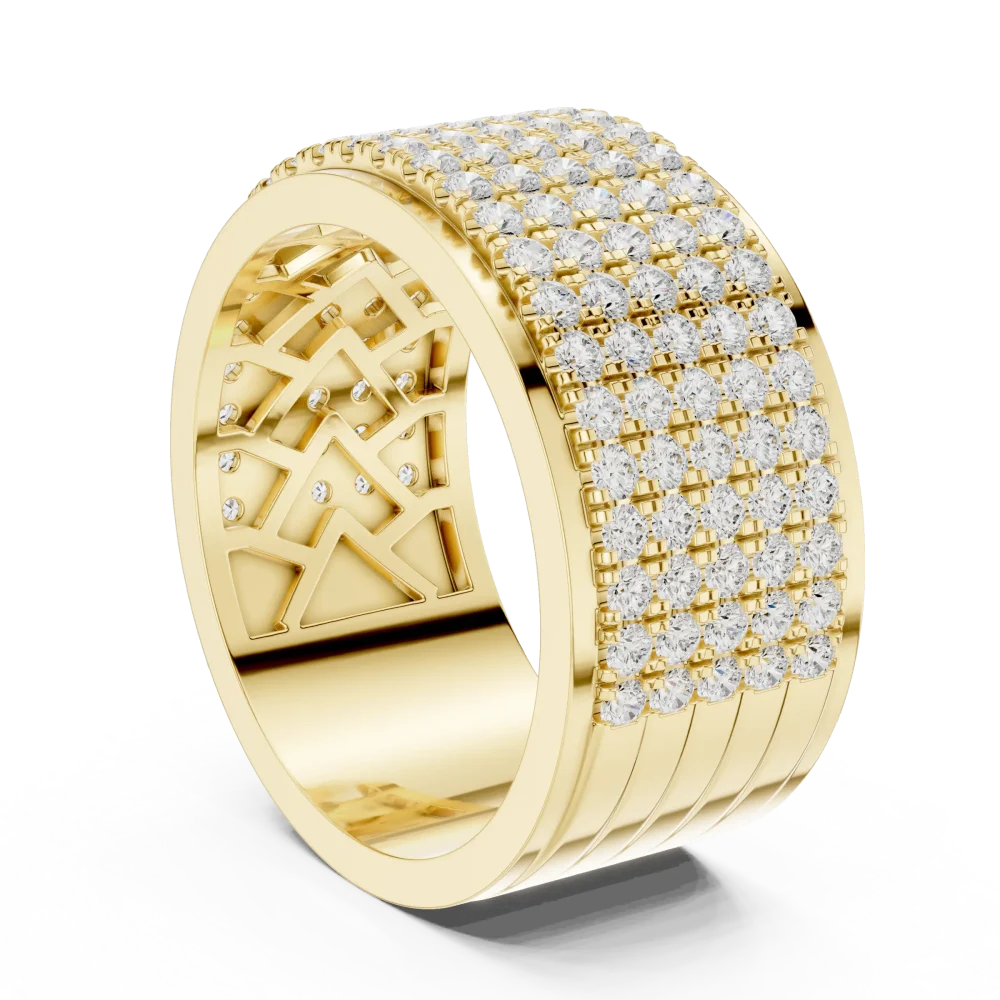 Infinite Pavé Multi-Row Round Brilliant Eternity Band - Image 3