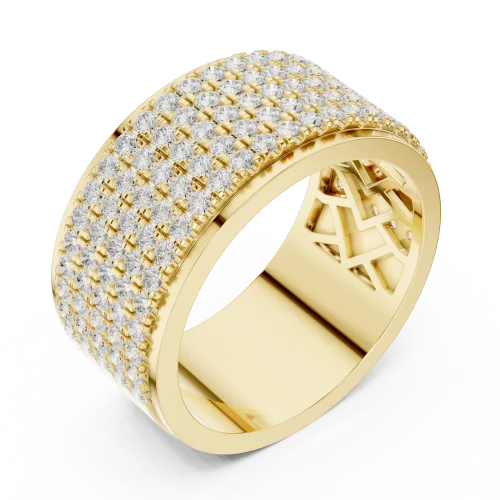 Infinite Pavé Multi-Row Round Brilliant Eternity Band