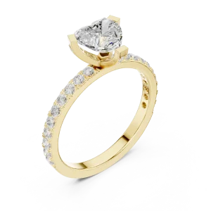Ethereal Heart Pavilion Accent Ring