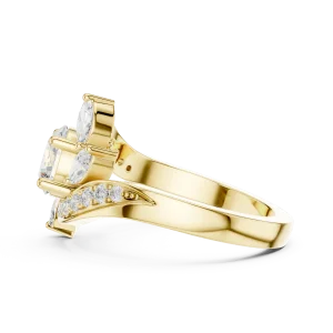 Luminary Round Brilliant Solitaire Marquise Accent Ring - Image 4