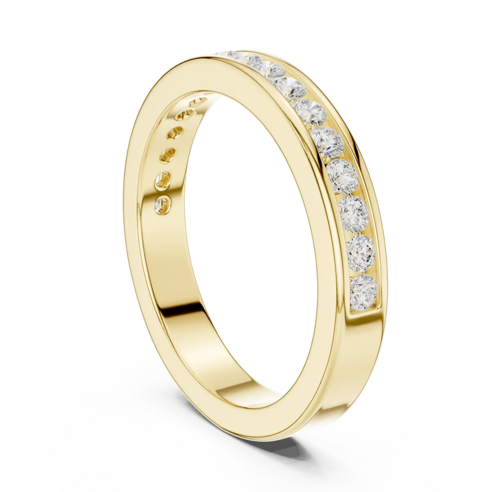 Linear Brilliant Pavé Channel Set Band - Image 3