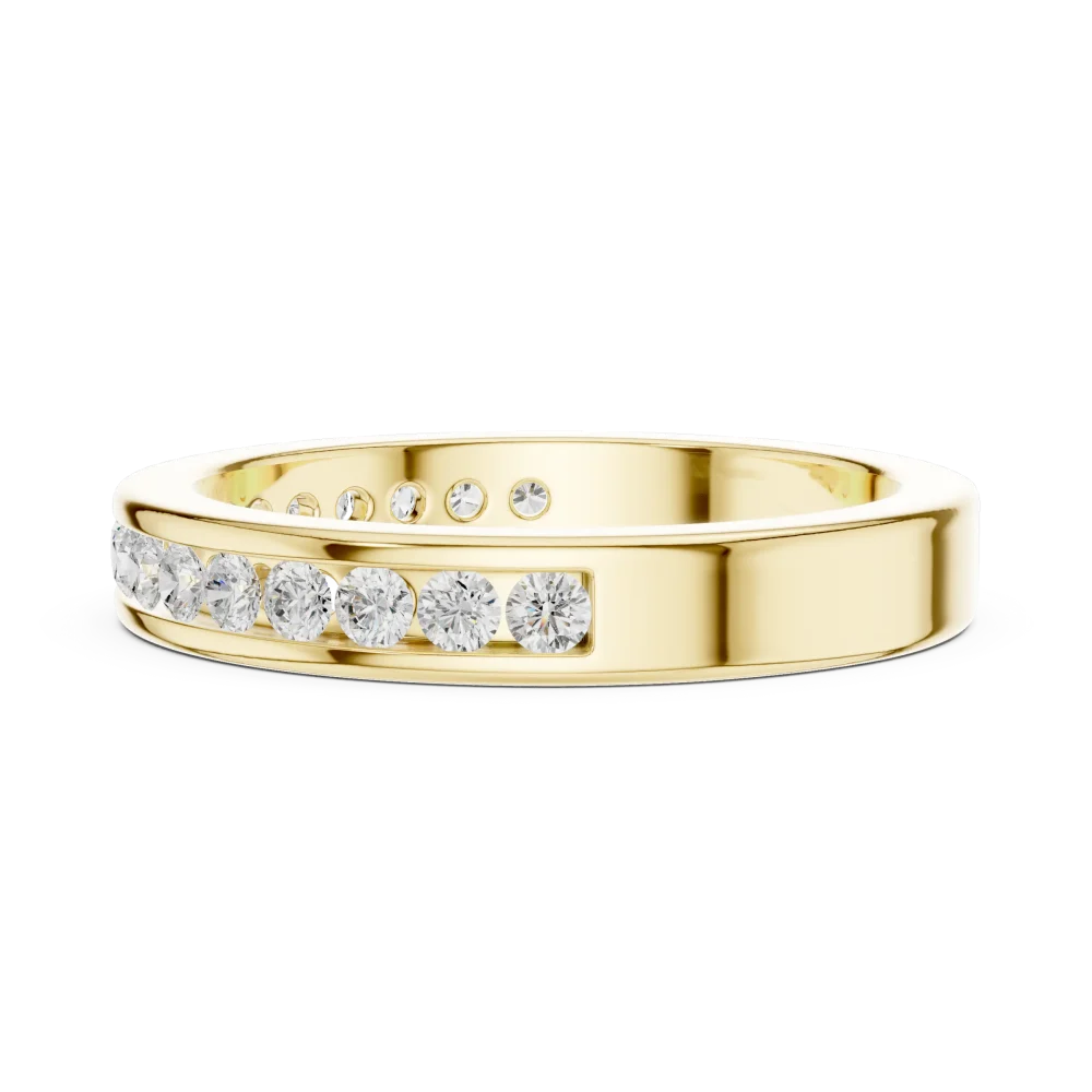 Linear Brilliant Pavé Channel Set Band - Image 4