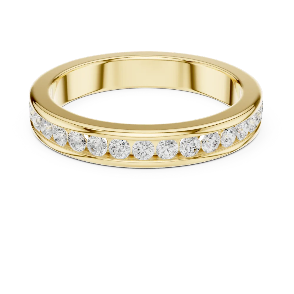 Linear Brilliant Pavé Channel Set Band - Image 2