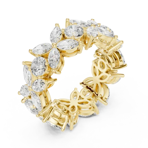 Luminary Marquise and Round Brilliant Eternity Band