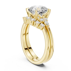 Radiant Cushion and Marquise Cluster Accent Ring - Image 3