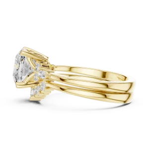 Radiant Cushion and Marquise Cluster Accent Ring - Image 4