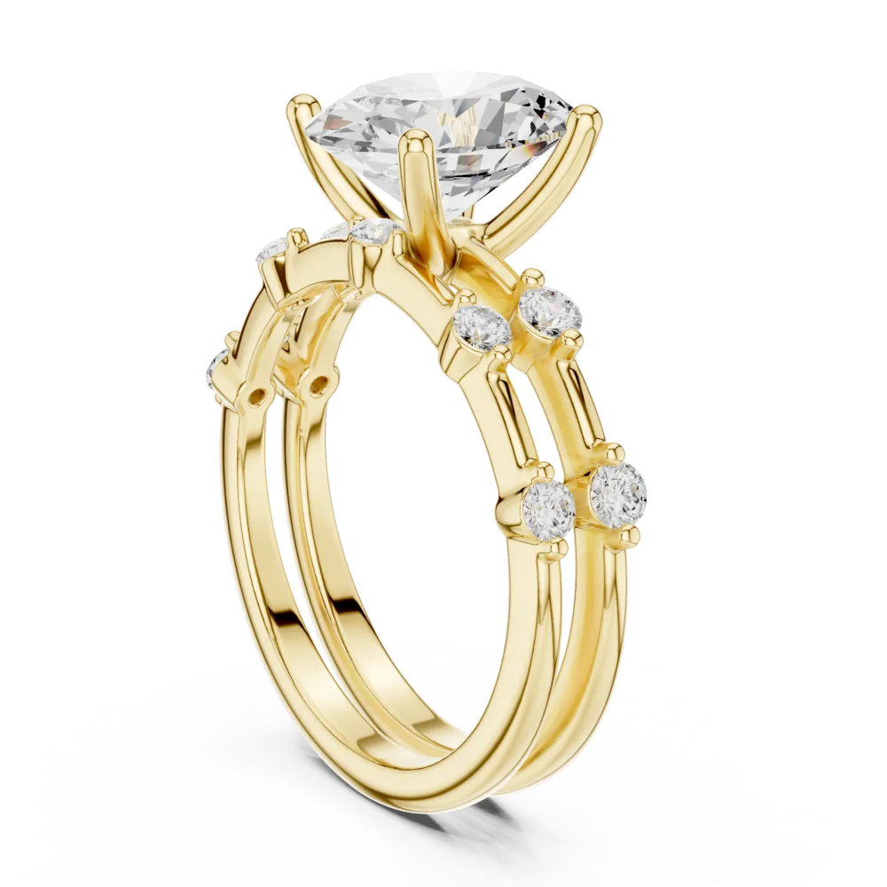 Ethereal Oval Solitaire Hidden Halo Engagement Ring - Image 3