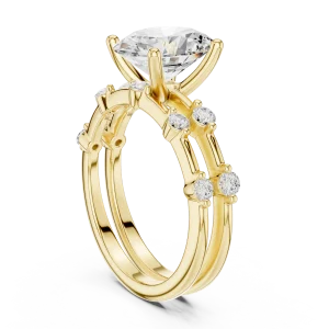 Ethereal Oval Solitaire Hidden Halo Engagement Ring - Image 3