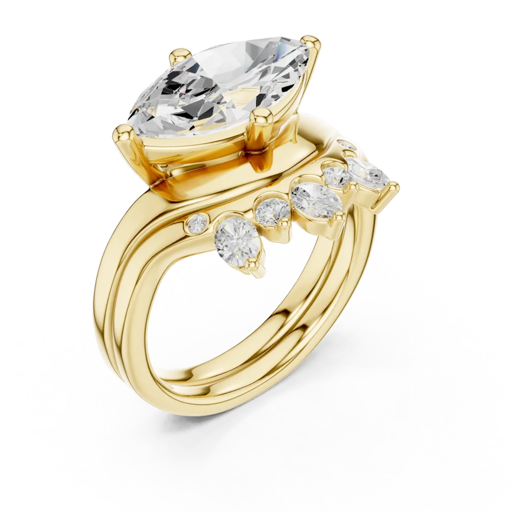 Experience the brilliant fire of a master-cut marquise Solitaire. This stunning DIAMEUR lab-grown diamond ring is an icon of modern elegance. Shop now.
