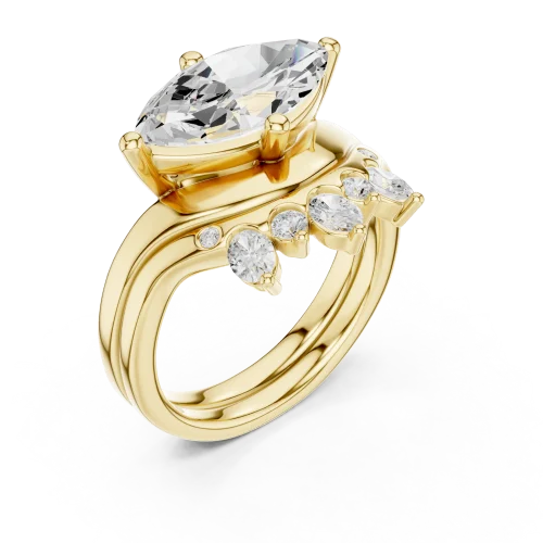 Ethereal Marquise Solitaire Statement Ring