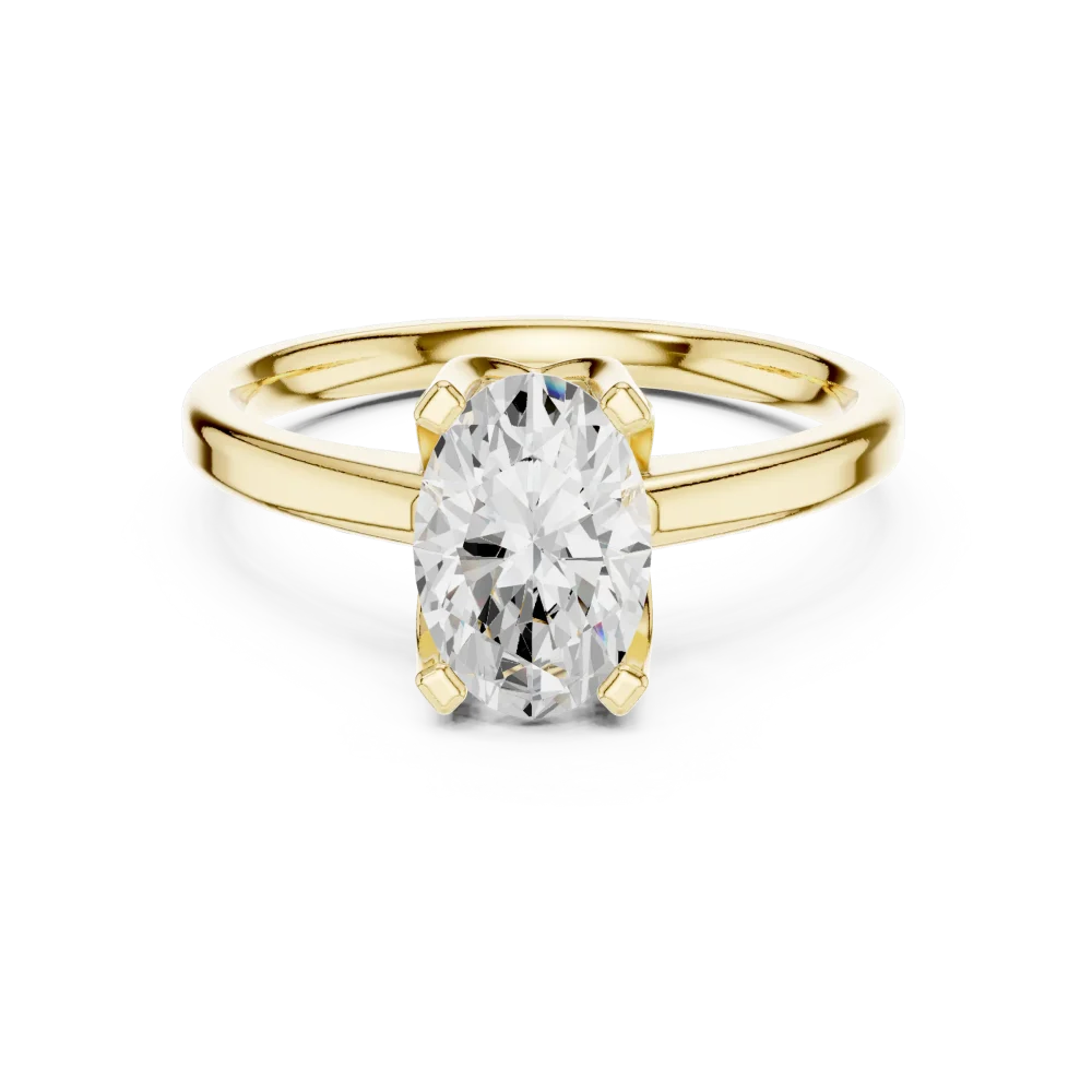 Essence Oval Cut Solitaire Ring - Image 2