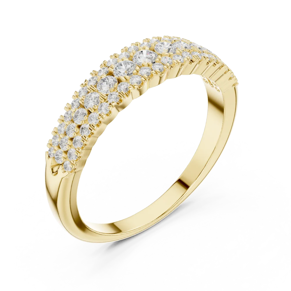 Experience radiant brilliance with our multi-row pavé band. Featuring high-quality DIAMEUR lab-grown diamonds, this classic band is a modern essential.